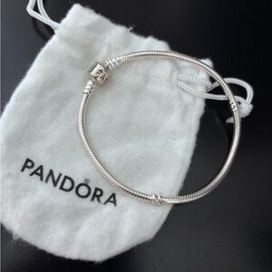 Pandora Silver snake chain Charm Bracelet